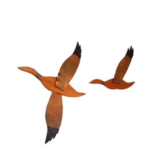 Vintage MCM Flying Birds Wall Decor